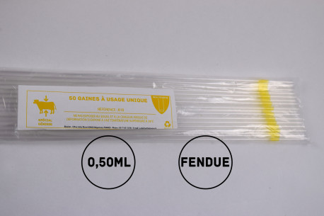 Gaines mini (génisses) - 0.5mL - FENDUES
