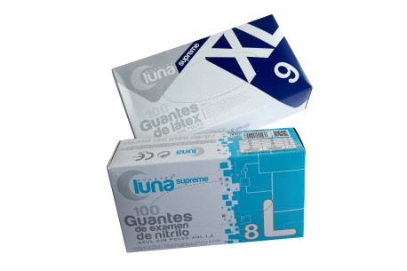Gants nitrile - Sans poudre - (boite de 100) - Taille L