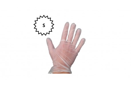 Gants vinyle - Sans poudre - Taille S - Boite de 100