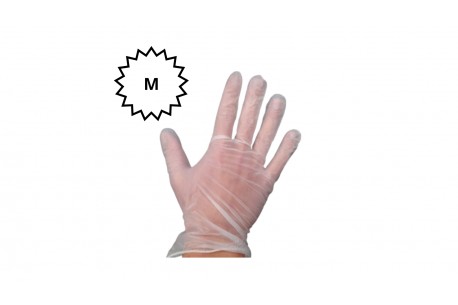Gants vinyle - Sans poudre - Taille M - Boite de 100