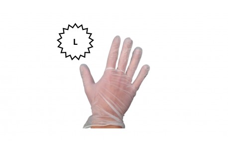 Gants vinyle - Sans poudre - Taille L - Boite de 100