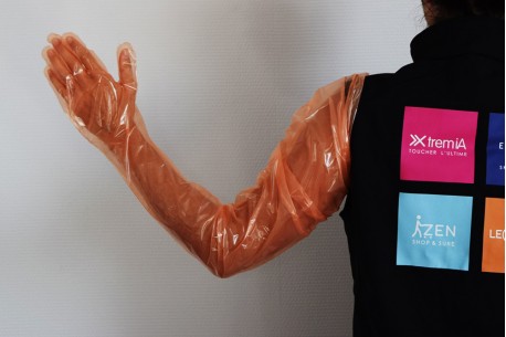Gants d'insémination Orange (100) - Taille S